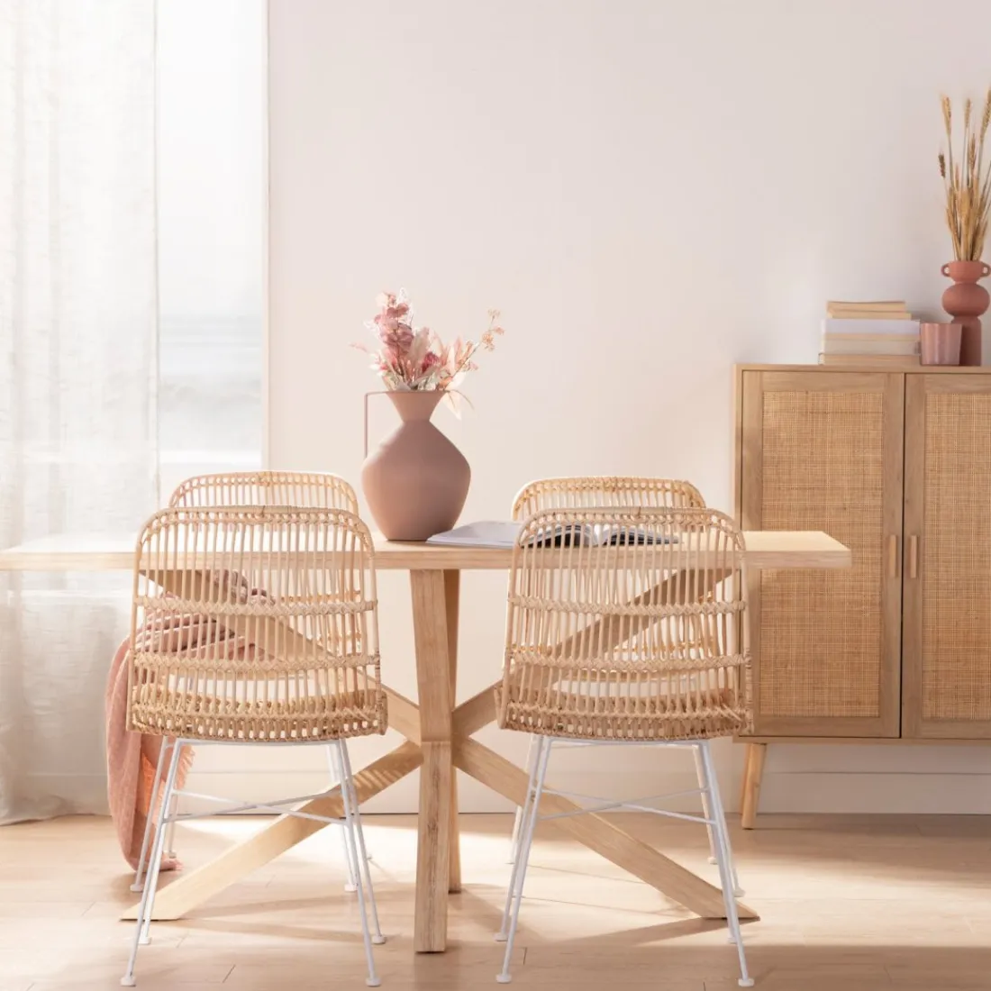 Klast Home Ratán|Packs 2 Sillas Ratán>Nela Natural/Blanco