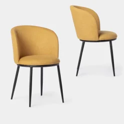 Klast Home Packs 2 Sillas Tapizadas|Sillas De Comedor Y Cocina>Nolan Mostaza