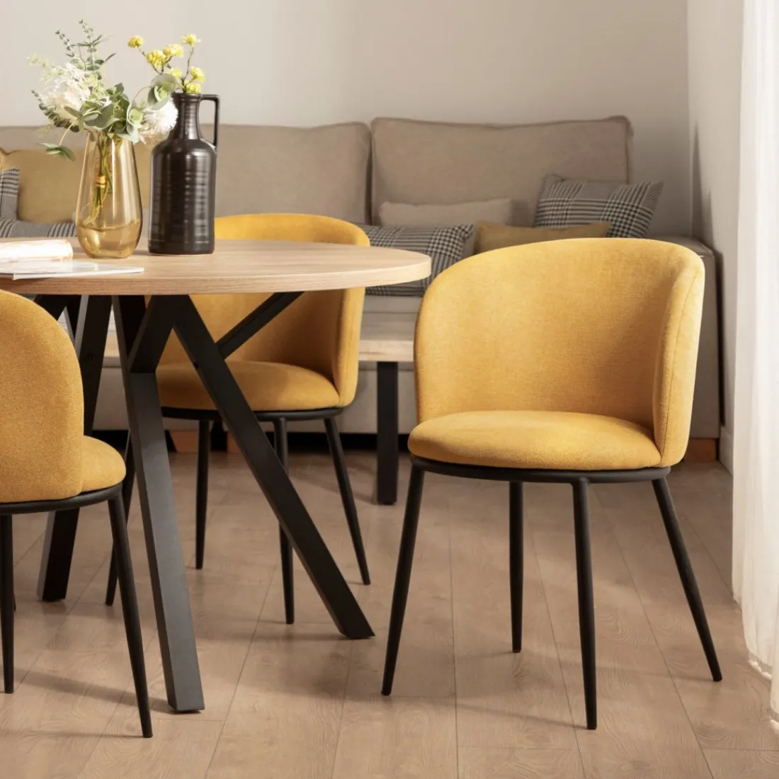 Klast Home Packs 2 Sillas Tapizadas|Sillas De Comedor Y Cocina>Nolan Mostaza