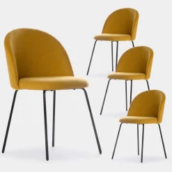 Klast Home Packs 4 Sillas Tapizadas|Sillas De Comedor Y Cocina>Olivia Mostaza