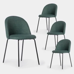 Klast Home Packs 4 Sillas Tapizadas|Sillas De Comedor Y Cocina>Olivia Verde oscuro