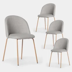 Klast Home Packs 4 Sillas Tapizadas|Sillas De Comedor Y Cocina>Olivia Gris