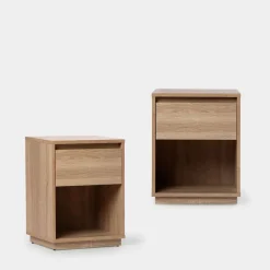 Klast Home Packs De 2 Mesitas De Noche|Mesitas De Noche>Oslo Natural/Natural/blanco