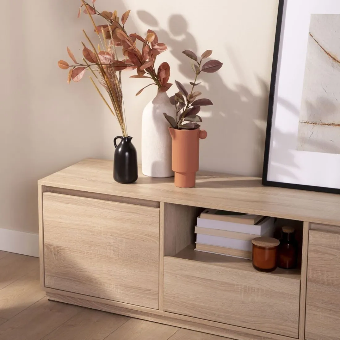 Klast Home Muebles Tv>Oslo Natural/Natural/blanco