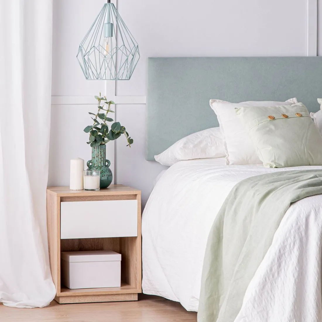 Klast Home Packs De 2 Mesitas De Noche|Mesitas De Noche>Oslo Natural/Blanco