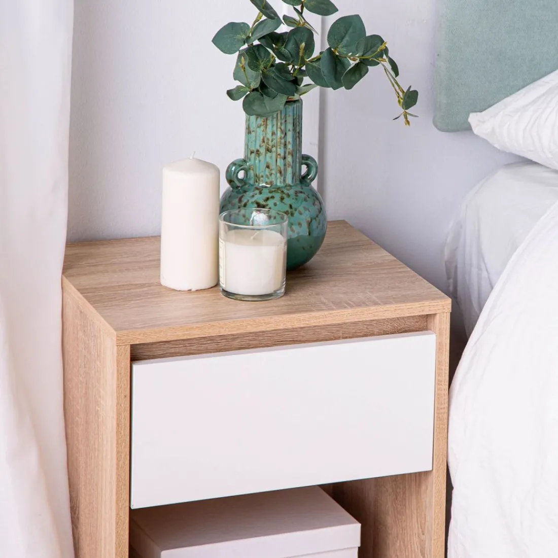 Klast Home Packs De 2 Mesitas De Noche|Mesitas De Noche>Oslo Natural/Blanco