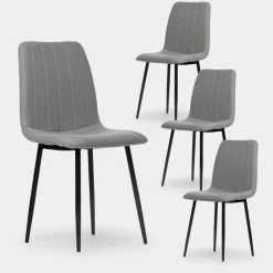Klast Home Packs 4 Sillas Tapizadas|Sillas De Comedor Y Cocina>Robbie Gris
