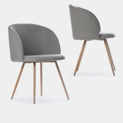 Klast Home Packs 2 Sillas Tapizadas|Sillas De Comedor Y Cocina>Scot Gris