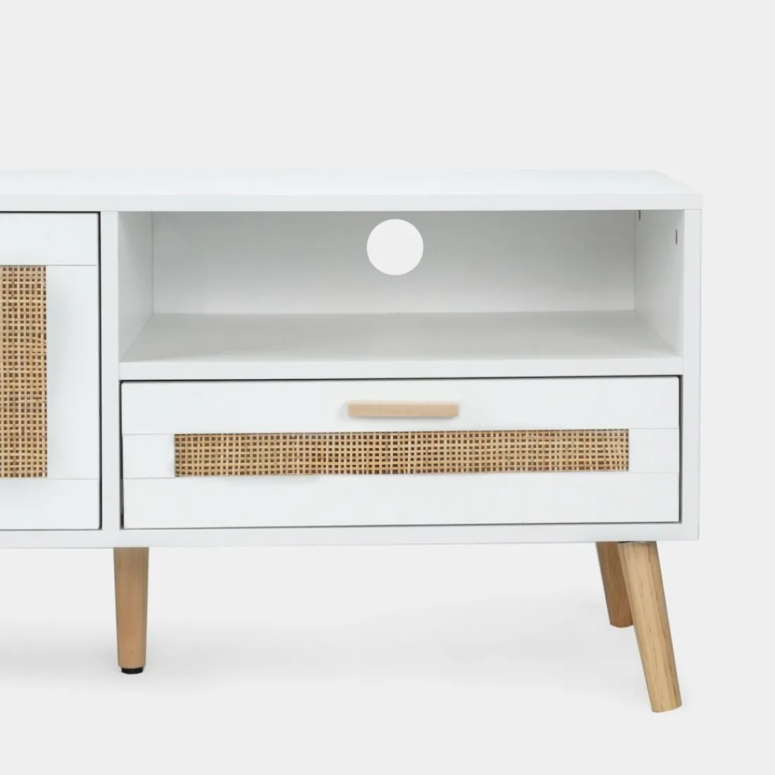 Klast Home Ratán|Muebles Tv>Tahiti Blanco