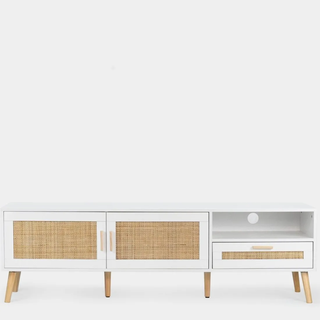 Klast Home Ratán|Muebles Tv>Tahiti Blanco