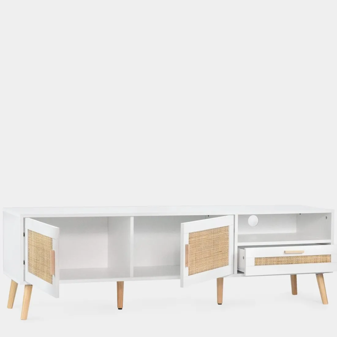 Klast Home Ratán|Muebles Tv>Tahiti Blanco