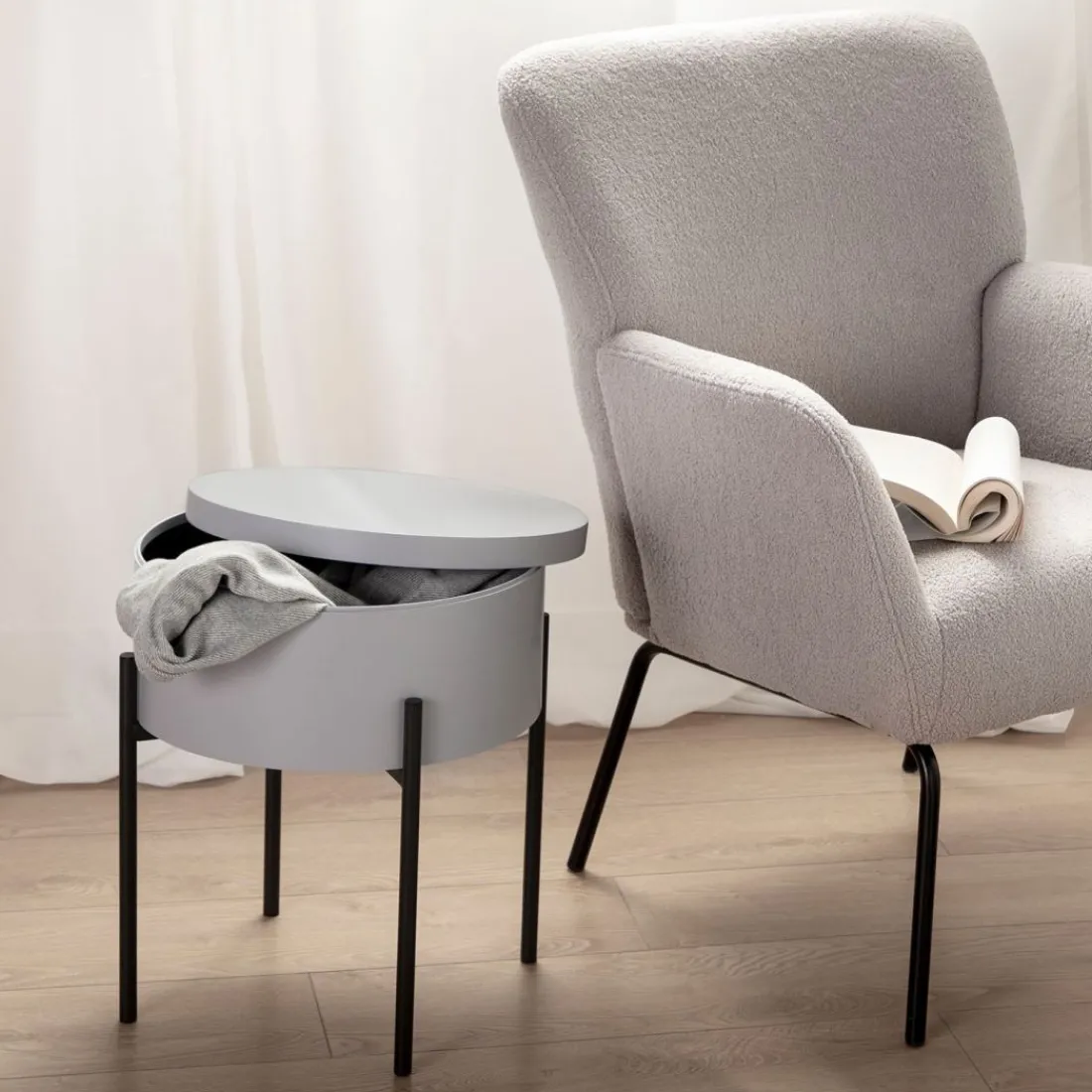 Klast Home Mesas Auxiliares>Tampa Gris