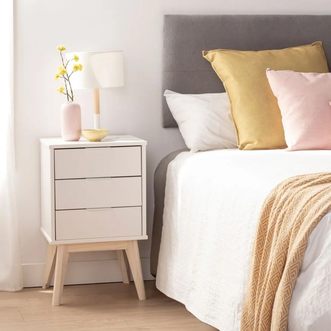 Klast Home Packs De 2 Mesitas De Noche|Mesitas De Noche>Troy Blanco