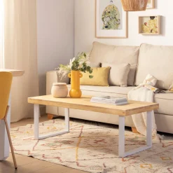 Klast Home Mesas De Centro>Yanin Natural/Blanco