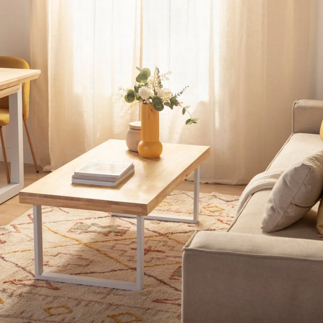 Klast Home Mesas De Centro>Yanin Natural/Blanco