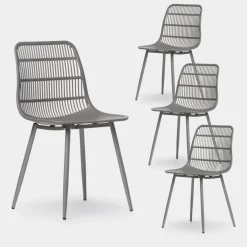 Klast Home Packs 4 Sillas Polipropileno|Sillas De Exterior>Zoe Gris